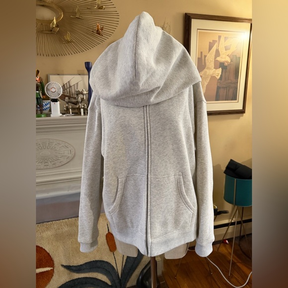 Quince Everyday Fleece Full-Zip Hoodie in Light Heather Grey XL - Picture 15 of 16
